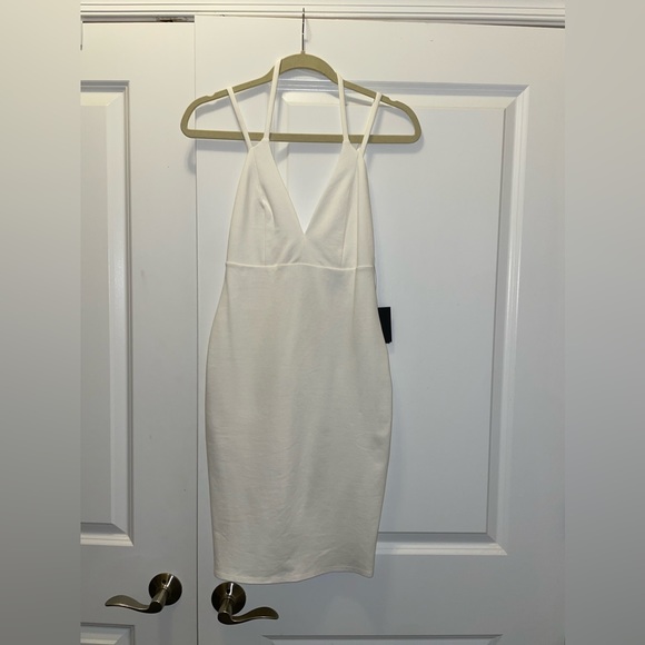 Lulus- top ranking white midi dress- body con - Picture 2 of 4